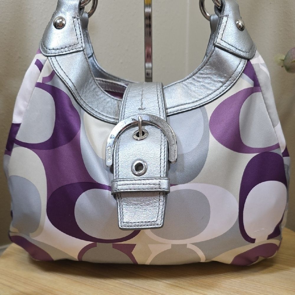 CoachβSoho Scarf Print Hobo and Wallet - Picture 3 of 15